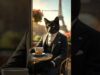This cat has better mornings than us 🥐☕🐾